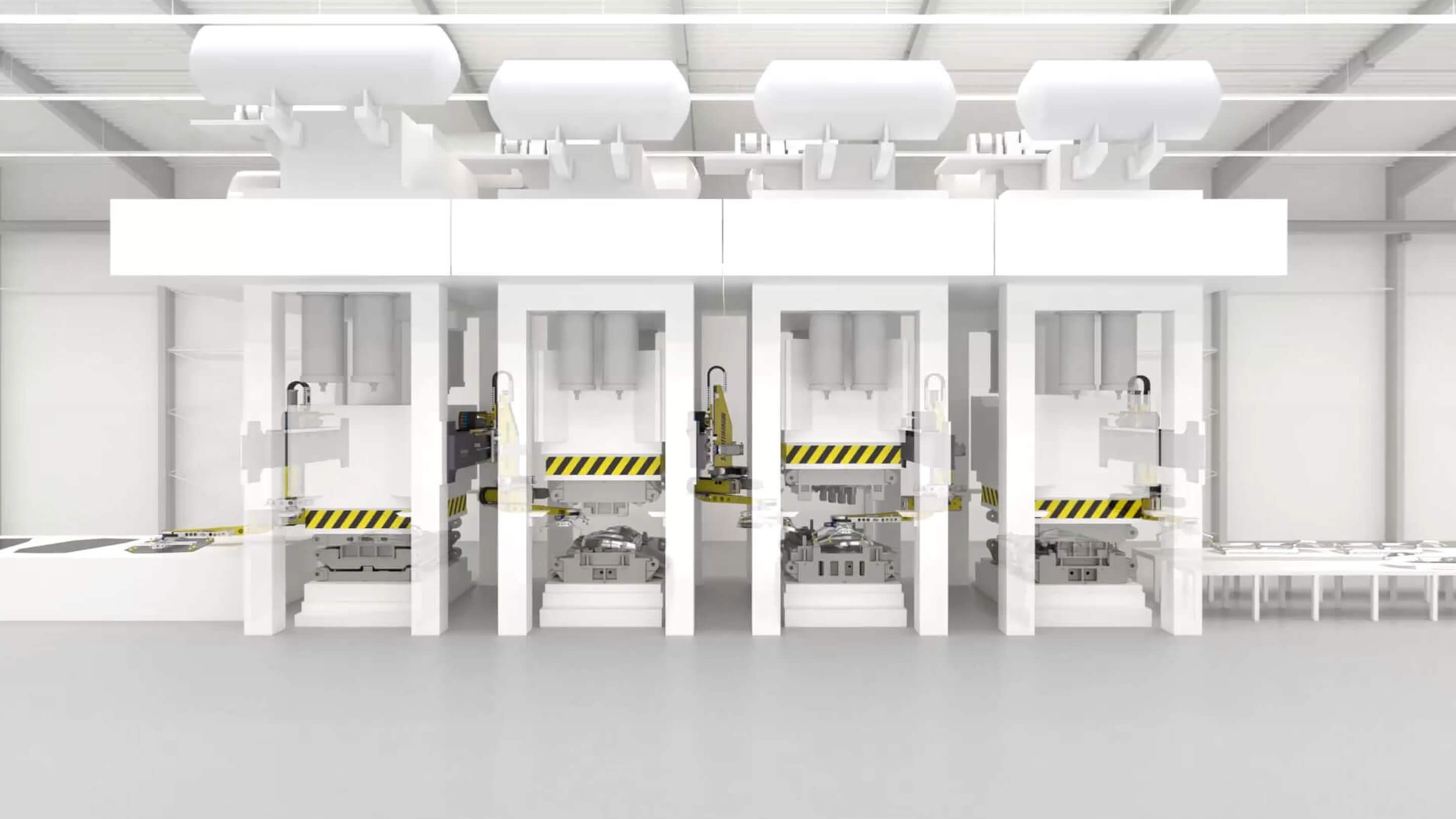Pressenautomation Tandemlinien: Ausbringungsleistung bis zu 16 Hübe/min