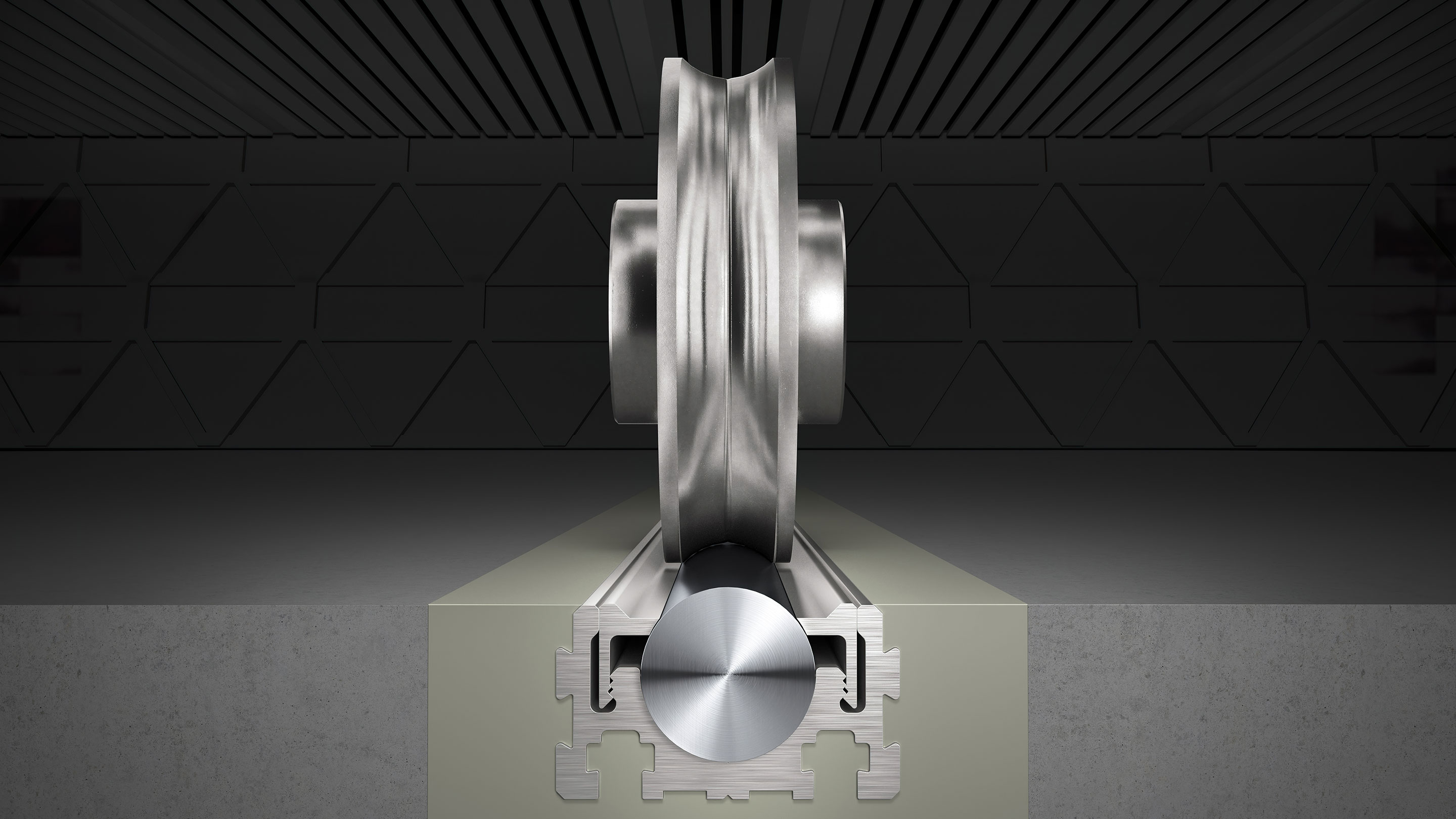 Round rail technology for manual and powered transport systems